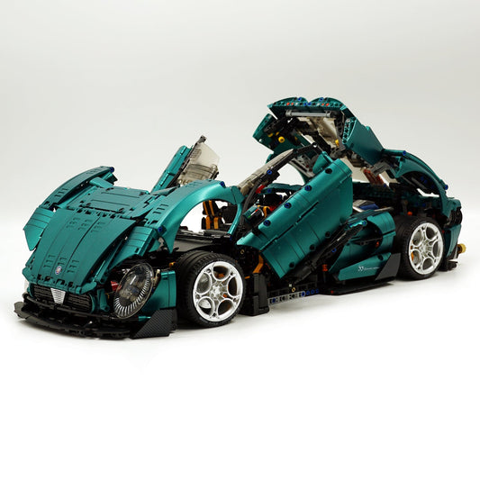 1: 8 Alfa Romeo 33 Stradale Supercar with Remote Control, Electric Doors, Electric Air Suspension, Steam Spray System(3861 Pcs)