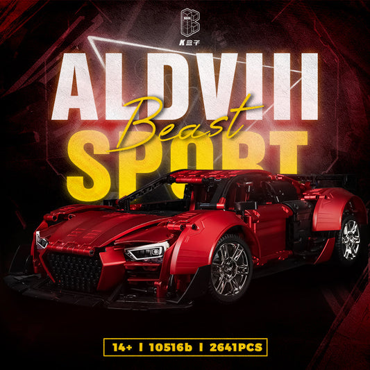 AUDI R8 Red Beast, Large Rear Wing (2641 Pcs)