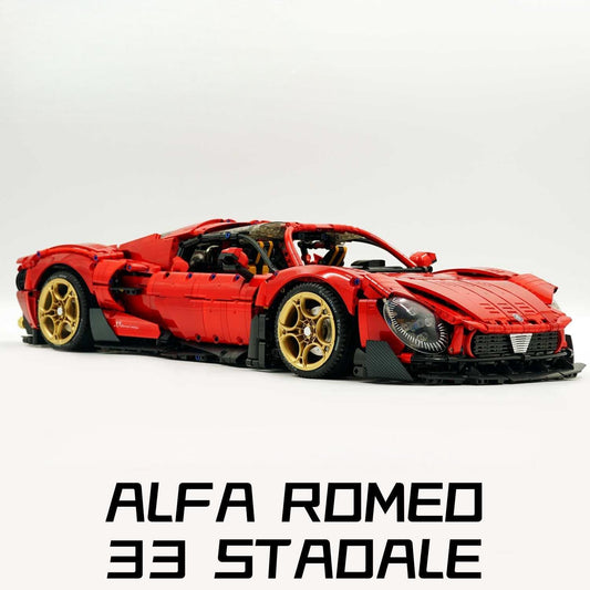 1: 8 Alfa Romeo 33 Stradale, Customized Pearlescent Red Paint Appearance (3861 Pcs)
