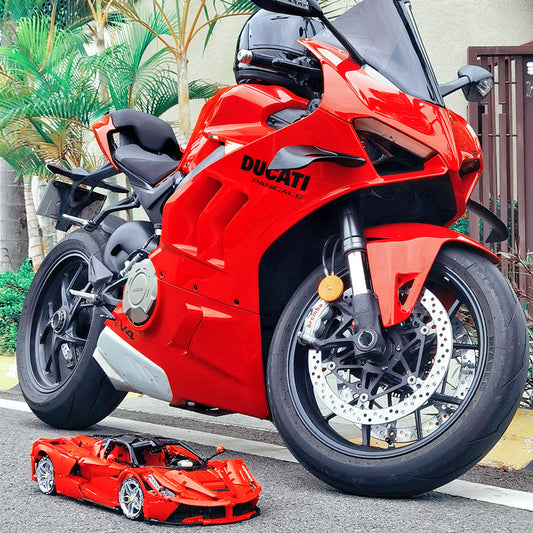 1: 8 LaFerrari C6 Sportcar Building Set, Fully Detailed Simulation, The Ultimate Collectible, None-Remote Controlled (4739Pcs)