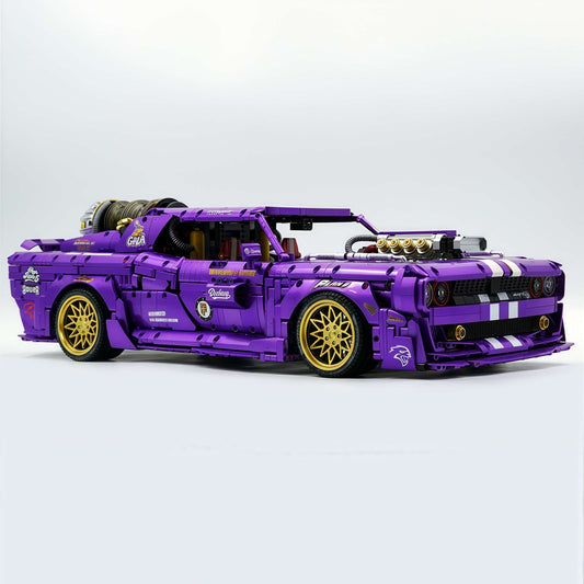 1: 8 Dodge Challenger, Pearlescent Purple Paint Customized Version (3751 Pcs)