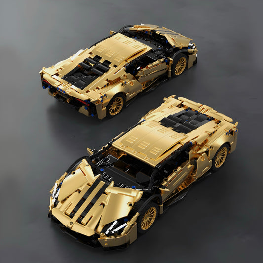 1:14 Gold Lamborghini P1 Sports Car Sets, Collectable Model for Boys Men Teens (1309 Pcs)