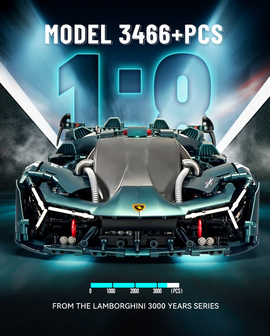 1: 8 Lamborghini Sports Car Building Sets, No Remote Control (3466Pcs)