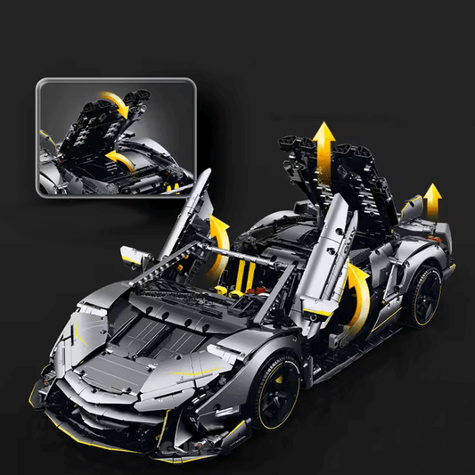 1: 8 Lamborghini One Off: Auténtica, Motorized Convertible Switch Mode, Full Vehicle Motorization (3392 Pcs)