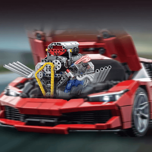 Motorised Hot Rod V8 Engine (665 Pcs)