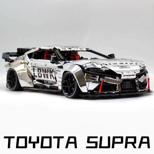 1:8 Toyota Supra Electroplating Slive Limited Edition, Electric Air Suspension, Rear Accelerator Blade linkage (4399 Pcs)