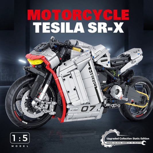 1:5 ZERO SR-X Motorcycle Buiding Kit with Dedicated Bracket, Adult Collectible Models (2268 Pcs)