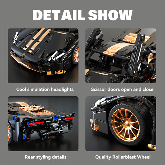 1:14 Lamborghini P1 Sports Car Building Sets, Collectable Model for Boys Men Teens (1309 Pcs)