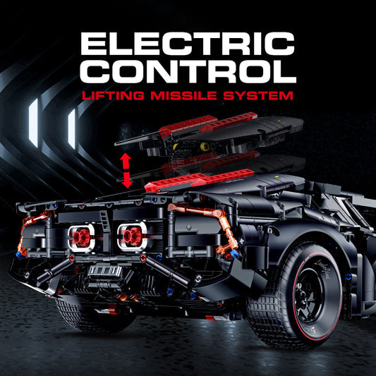 1: 8 Dark Armor Car Building Sets with Remote Control, Electric Lift Missile System, Electric Door (4290Pcs)