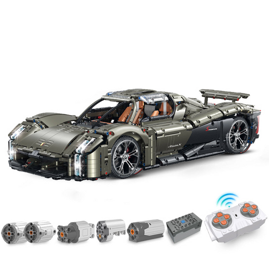 1: 8 Porsche Mission X Supercar Building Sets with Remote Control, Electric lift tail, Electric Lifting Chassis, Electric Door (4056 Pcs)