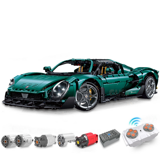 1: 8 Alfa Romeo 33 Stradale Supercar with Remote Control, Electric Doors, Electric Air Suspension, Steam Spray System(3861 Pcs)