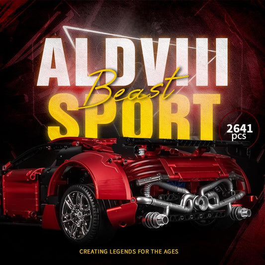 AUDI R8 Red Beast, Large Rear Wing (2641 Pcs)