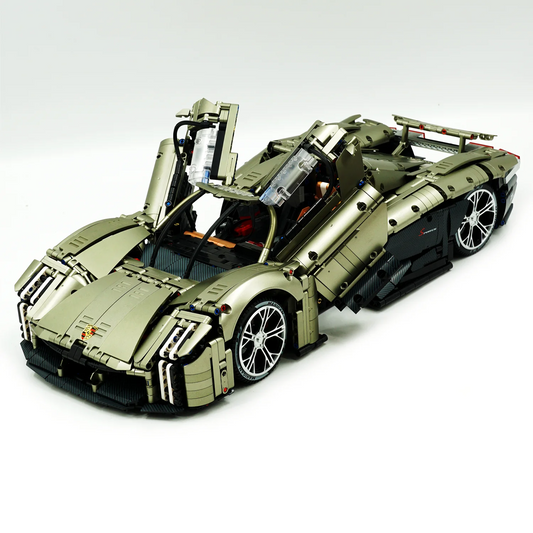 1: 8 Porsche Mission X Supercar Building Sets with Remote Control, Electric lift tail, Electric Lifting Chassis, Electric Door (4056 Pcs)