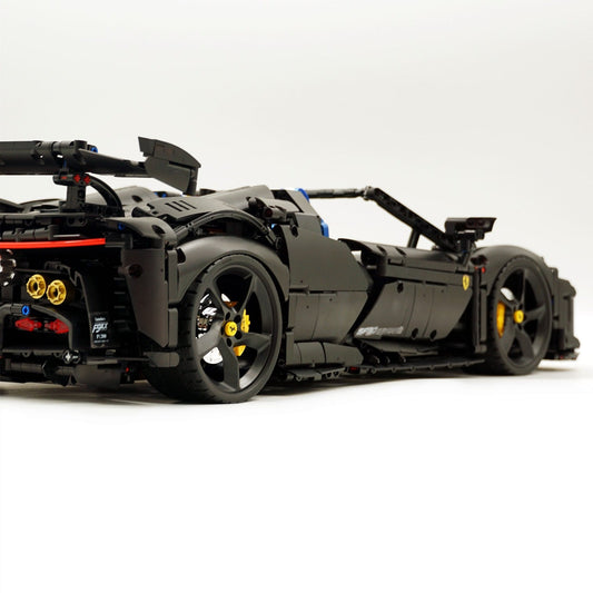 1: 8 Ferrari SF90 Building Set – Ultimate Remote-Control Supercar, Customized Classic Matte Black Paint Finish (3982 Pcs)