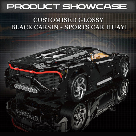1: 8 Bugatti La Voiture Noire Building Sets with Remote Control, Electric Lifting Chassis, Electric Door (4688 Pcs)